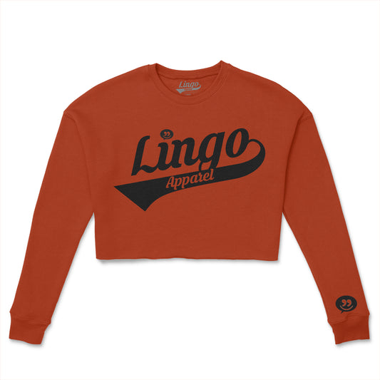 Lingo Apparel (Women's Crop Crew Fleece) BLK